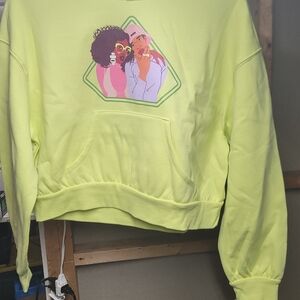 Neon Yellow Graphic Sweatshirt
